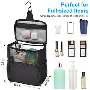 Conliga Portable Shower Caddy ， (Updated Version, Full Size Bottle Compatible), Hanging Toiletry Bag， Large Capacity，Water-resistant Easy Dry