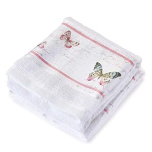 The Lakeside Collection Rose Garden Bathroom Hand Towels - Farmhouse Accents - Set of 2