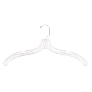 nahanco 405ww plastic bridal hangers, jumbo weight, 17", clear (pack of 100)