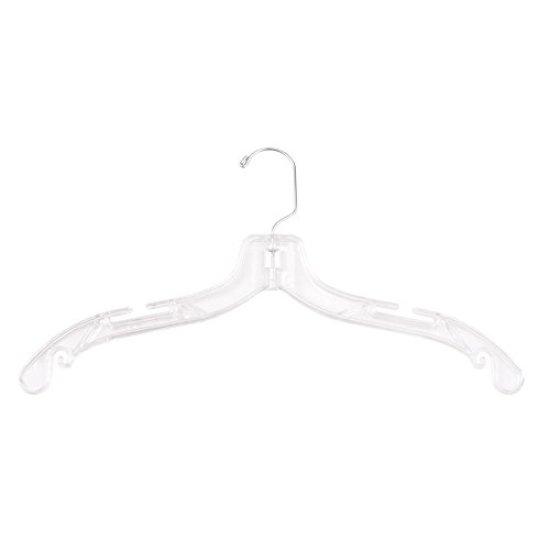 NAHANCO 405WW Plastic Bridal Hangers, Jumbo Weight, 17", Clear (Pack of 100)