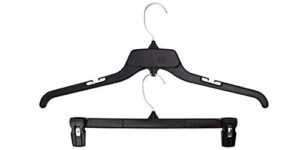 hangon combo set recycled plastic shirt & pants hangers, 19 inch & 14 inch, black, 10 pack