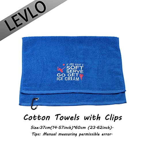 LEVLO Embroidered Volleyball Towels If You Wanted A Soft Serve You Should Have Gone for Ice Cream Towels Volleyball Sport Lovers Gifts (If You Wanted A Soft Serve)