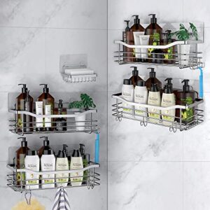 orimade 2-pack adhesive shower caddy bundle with 3-pack shower organizer