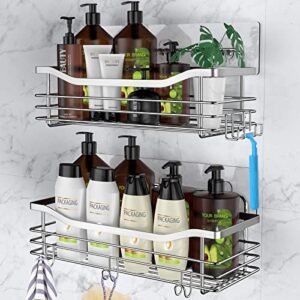 Orimade 2-Pack Adhesive Shower Caddy bundle with 3-Pack Shower Organizer