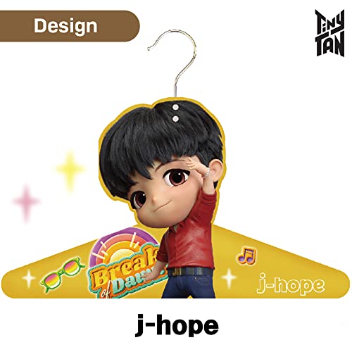 Kpop Merchandise Official Licensed K-POP Merch - TinyTAN Character Clothes Hanger with Steel Hook (j-Hope)