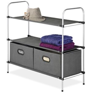 Whitmor Closet Shelves and Drawers - Multipurpose Portable Closet Organization Solution