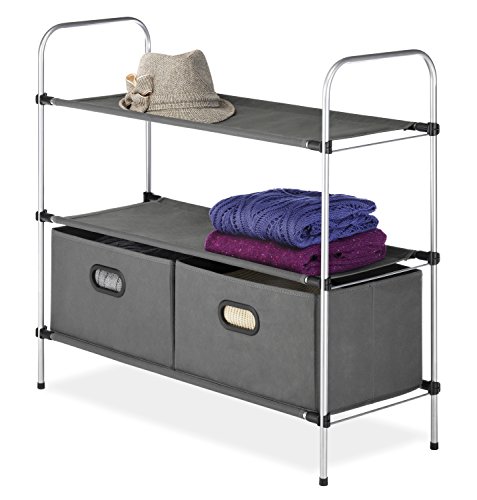 Whitmor Closet Shelves and Drawers - Multipurpose Portable Closet Organization Solution