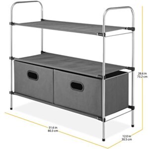 Whitmor Closet Shelves and Drawers - Multipurpose Portable Closet Organization Solution