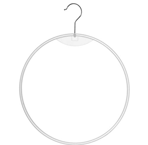WellieSTR 20PCS Thong Underwear Display Ring Hanger 12", Plastic Round Circle Loop Hook Bikini Swimwear Lingerie Brief Display Hoop Rack Holder