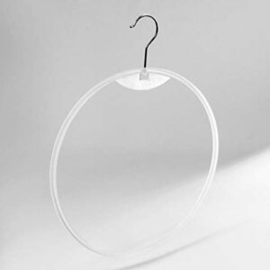 WellieSTR 20PCS Thong Underwear Display Ring Hanger 12", Plastic Round Circle Loop Hook Bikini Swimwear Lingerie Brief Display Hoop Rack Holder