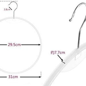 WellieSTR 20PCS Thong Underwear Display Ring Hanger 12", Plastic Round Circle Loop Hook Bikini Swimwear Lingerie Brief Display Hoop Rack Holder