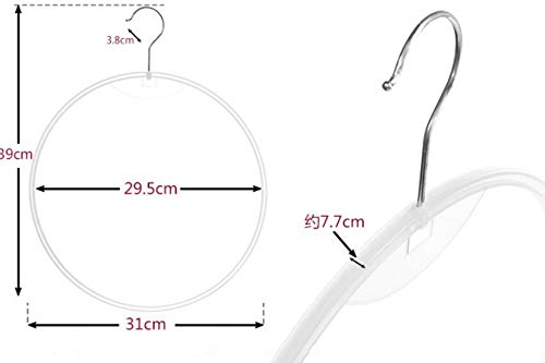 WellieSTR 20PCS Thong Underwear Display Ring Hanger 12", Plastic Round Circle Loop Hook Bikini Swimwear Lingerie Brief Display Hoop Rack Holder