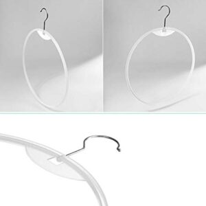 WellieSTR 20PCS Thong Underwear Display Ring Hanger 12", Plastic Round Circle Loop Hook Bikini Swimwear Lingerie Brief Display Hoop Rack Holder