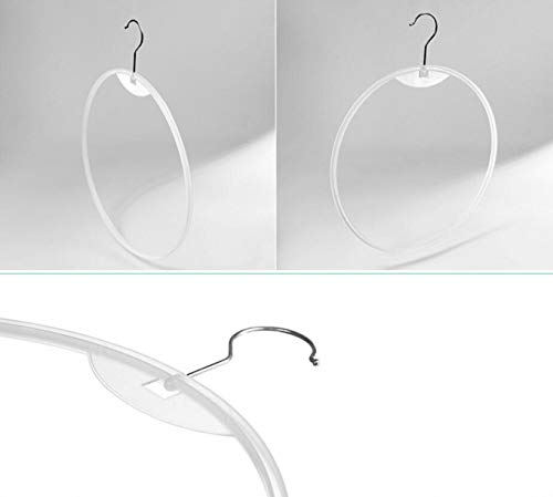 WellieSTR 20PCS Thong Underwear Display Ring Hanger 12", Plastic Round Circle Loop Hook Bikini Swimwear Lingerie Brief Display Hoop Rack Holder