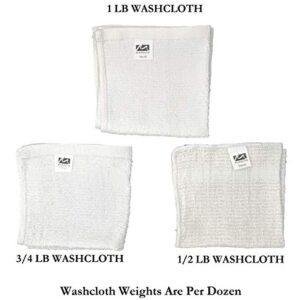 Marquis Mills 12 Inch x 12 Inch White Cotton Value Washcloths - Reusable Lt Weight Thin Cloth Rags - Bath/Exfoliating/Kitchen/Garage - 1 Lb per Dozen - Set of 24