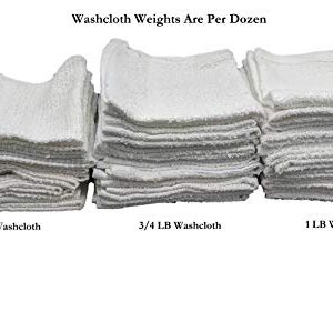 Marquis Mills 12 Inch x 12 Inch White Cotton Value Washcloths - Reusable Lt Weight Thin Cloth Rags - Bath/Exfoliating/Kitchen/Garage - 1 Lb per Dozen - Set of 24