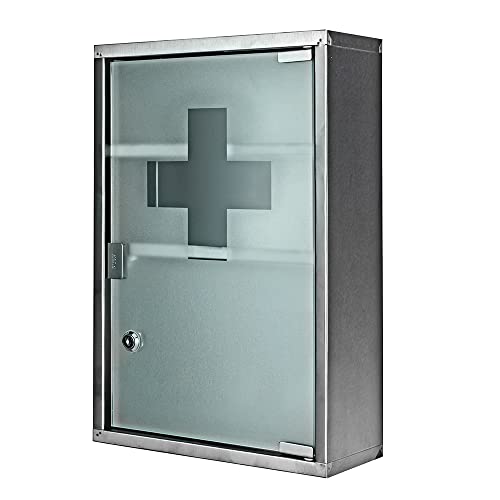 Wincere S1200 Moisture Resistance Steel Wall Mount Medicine Cabinet First Aid Storage Medical Organizer