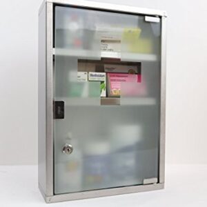 Wincere S1200 Moisture Resistance Steel Wall Mount Medicine Cabinet First Aid Storage Medical Organizer