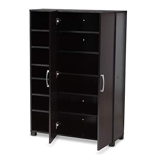 Baxton Studio Shoe Cabinets, One Size, Wenge