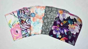 flower splash printed flannel paperless towels 1 ply 12x12 inches set of 5