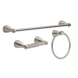 foundations 3-piece bath accessory kit in stainless steel