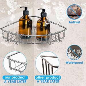 Orimade Corner Shower Caddy Organizer bundle with Rectangle Shower Shelves and Soap Dish Holder