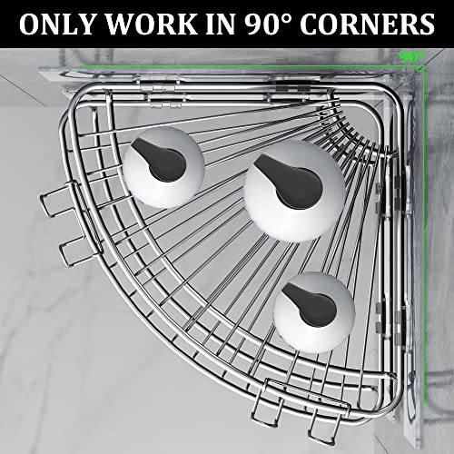 Orimade Corner Shower Caddy Organizer bundle with Rectangle Shower Shelves and Soap Dish Holder