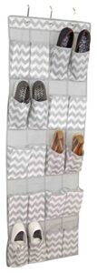 home basics chevron collection storage and organization (20 pocket over the door shoe holder)