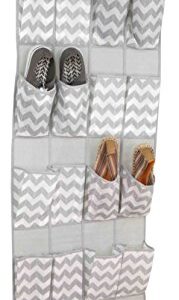 Home Basics Chevron Collection Storage and Organization (20 Pocket Over the Door Shoe Holder)