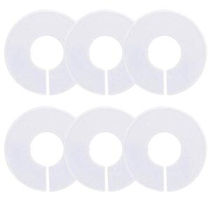 15pcs clothing rack size dividers blank round hangers closet dividers baby closet size dividers hanging ring label for home closet cloth store, white