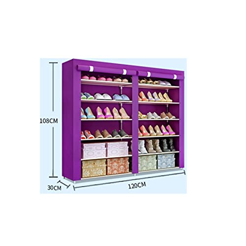 MFCHY Home Rental House Entrance Double Door Large Capacity Double Row 6 Layer Combination Shoe Cabinet (Color : E, Size : 108 * 32 * 120CM)