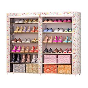 mfchy home rental house entrance double door large capacity double row 6 layer combination shoe cabinet (color : e, size : 108 * 32 * 120cm)