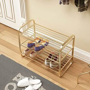 ANIIC Shoe Rack 3-Tier Metal Shoe Rack Storage Organizer Free Standing Shoe Racks Standing for Entryway Hallway Living Room Bedroom Shoe Organizer