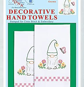 Jack Dempsey Hand Towel DECORATIV Gnomes, White