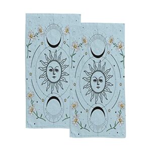 2pack bath towels 2pack absorbent soft hand towels celestial sun daisy beach towel bathroom fingertip towels microfiber washcloth swimming shower gym spa towel 30x15 inch