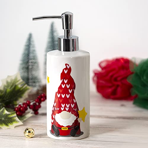 Allure Home Creation Holiday Gnomes 4-Piece Ceramic Bathroom Accessory Set