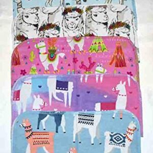 1 Ply 12x12 Inches Set of 5 Flannel Paperless Towels Alpacas and Llamas