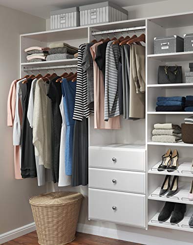 Easy Track 12" Drawer Closet Storage, White