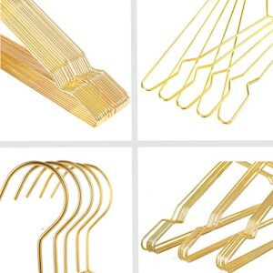 Besser 20Pack Gold Wire Hangers, 17 inch Strong Gold Metal Hangers,Suit Coat Gold Iron Hangers for Clothes