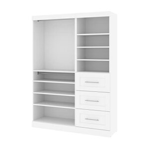 bestar pur closet organizer in white, 61w