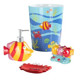 allure home creation fish tails 4-piece bathroom accessory set