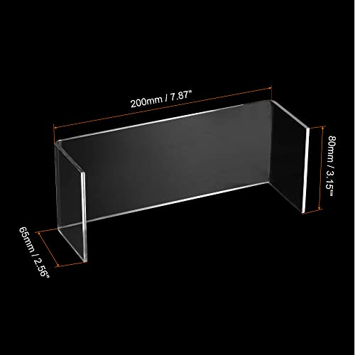 uxcell Shoes Display Stand Rack, 200x80x65mm Acrylic Storage Shelf Holder Clear 2 Pcs