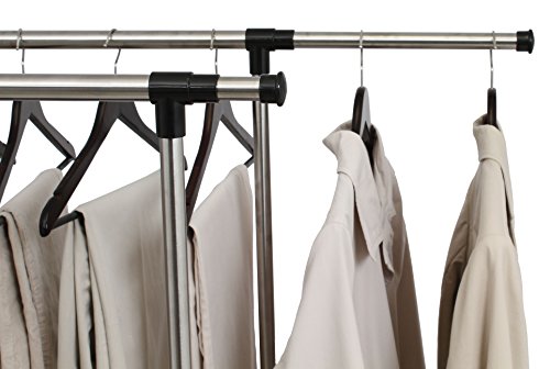 GreenWay GRGR200 Stainless Steel Collapsible Double-Bar Garment Rack