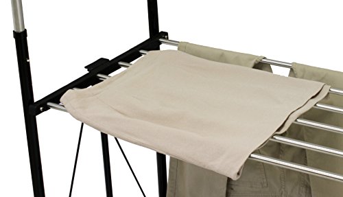 GreenWay GRGR200 Stainless Steel Collapsible Double-Bar Garment Rack