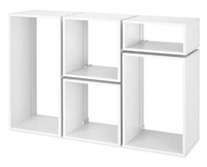whitmor clip & cube 5-piece organizer, white
