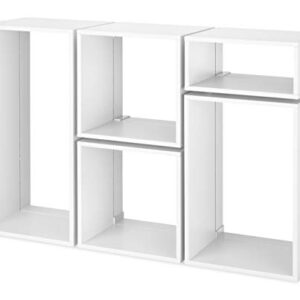 Whitmor Clip & Cube 5-Piece Organizer, White