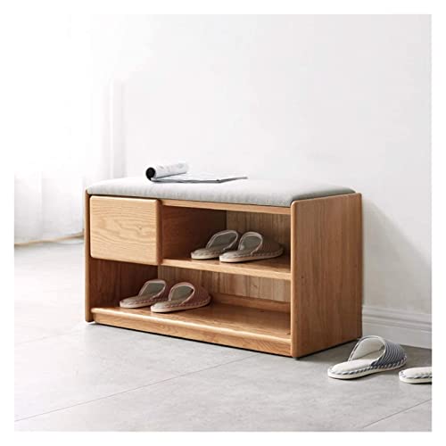 ALDEPO Shoe Cabinet Shoe Cabinet Bench Double Layer of Large Capacity and Simple Stool for Changing Shoes Shoe Cabinet with Sponge Cushion Ottoman Shelf Storage Drawer