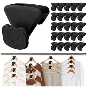 space saving clothes hanger connector hooks,heavy duty hangers extender clips to create up to 5x closet space, premium closet organizer for hanging shirts, pants (36 pc value pack, cat hook)