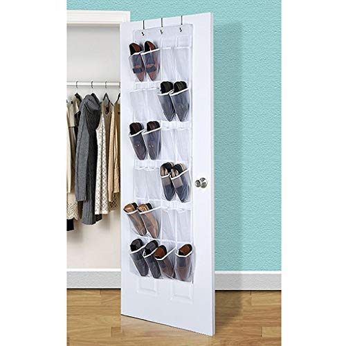 Cafuvv Over The Door Shoe Organizer Pockets Shoe Rack Clear Hanging Holder For Bedroom HP9