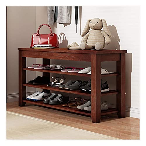 ALDEPO Shoe Cabinet Multi-Layer Solid Wood Shoe Changing Stool Simple Shoe Rack for Home Use Corridor Sit-on Storage Bench Bedroom Bathroom Balcony Office Ballroom Plate S